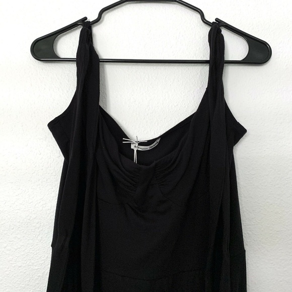 Reformation Black Wells Tie Shoulder Dress - Picture 6 of 11